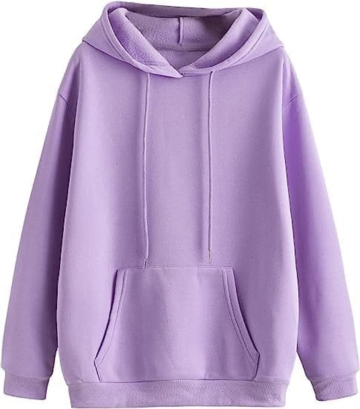 Lavender custom pullover hoodie with kangaroo pocket