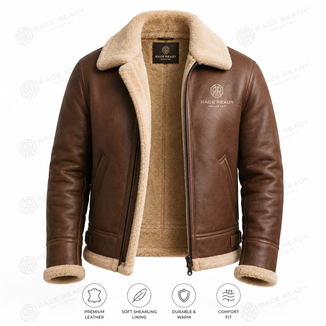 Custom B3 Shearling Leather Jacket