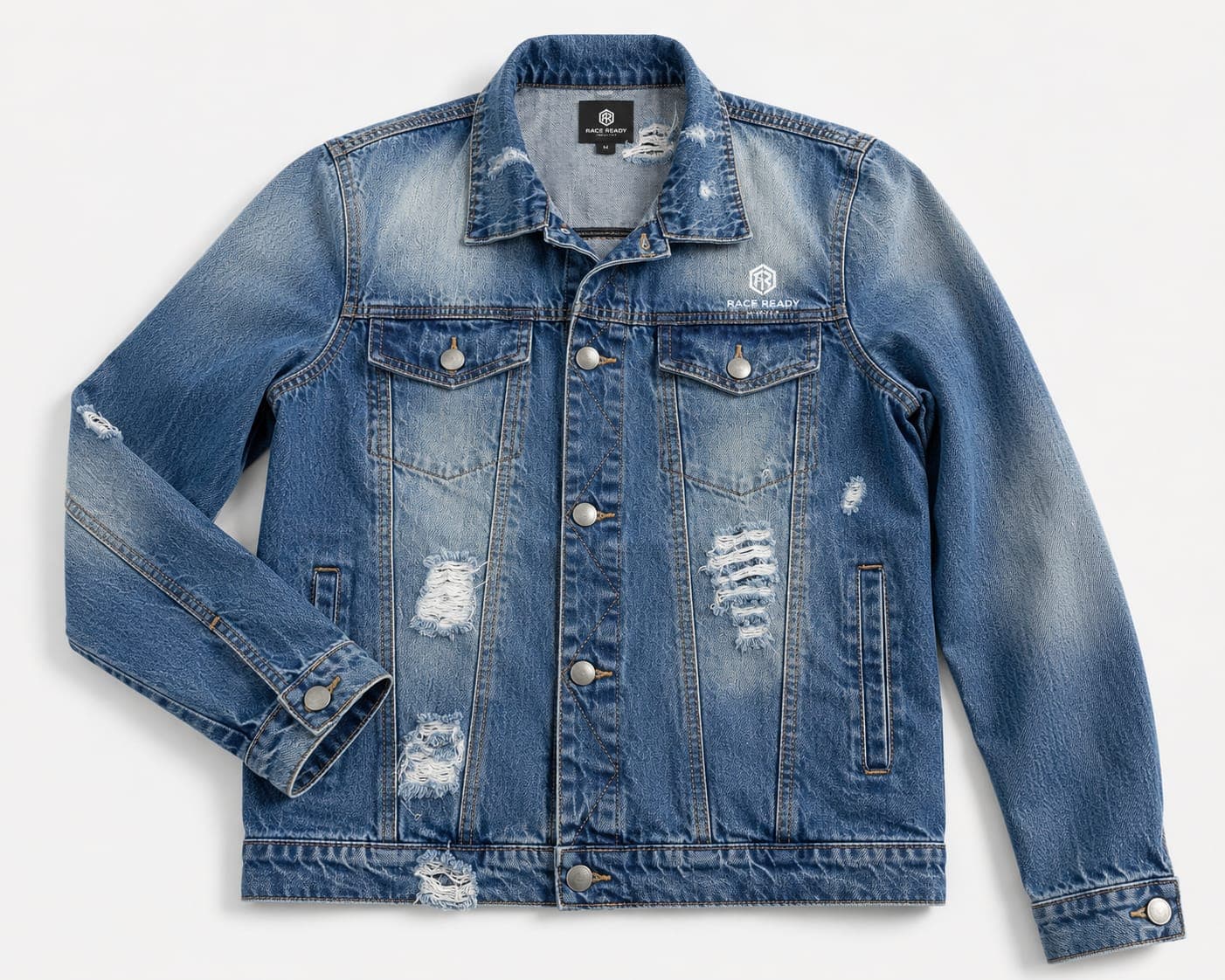 Custom Distressed Denim Jacket Manufacturer – Premium Vintage Washed Streetwear Denim Jackets